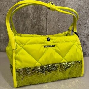 MZ WALLACE Sequin Quilted Small Madison Shoulder Bag-Authentic $195